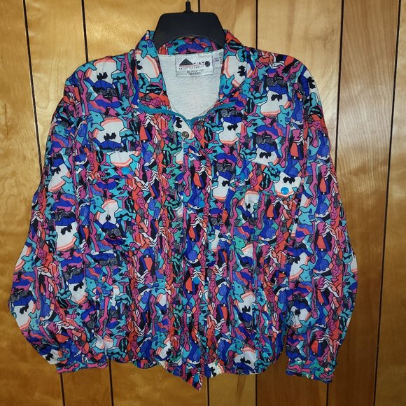 Vintage Aviat Sportif Jacket Windbreaker SMALL Zip Up Inner Line 1990s France F1 - Picture 1 of 7